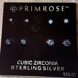 beautiful sterling silver and cubic zirconia studs